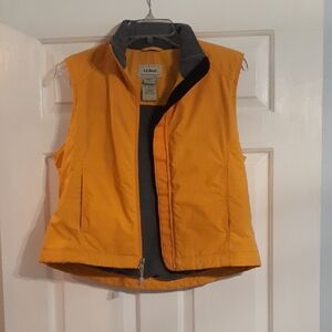 L.L. Bean Vibrant Orange Vest with Gray Lining